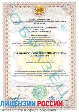 Образец сертификата соответствия аудитора Образец сертификата соответствия аудитора №ST.RU.EXP.00014299-2 Феодосия Сертификат ISO 14001
